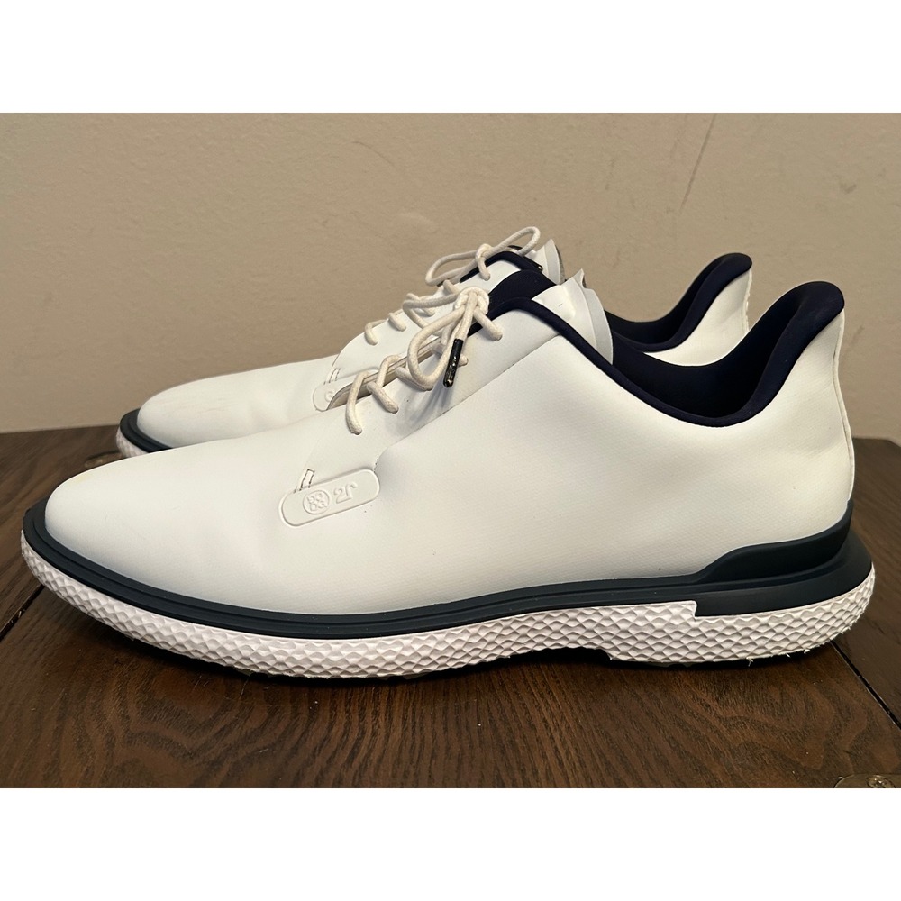 G/Fore Golf Gallivan2R Spikeless Golf Shoes Men's 10 White/Navy  NO INSOLES